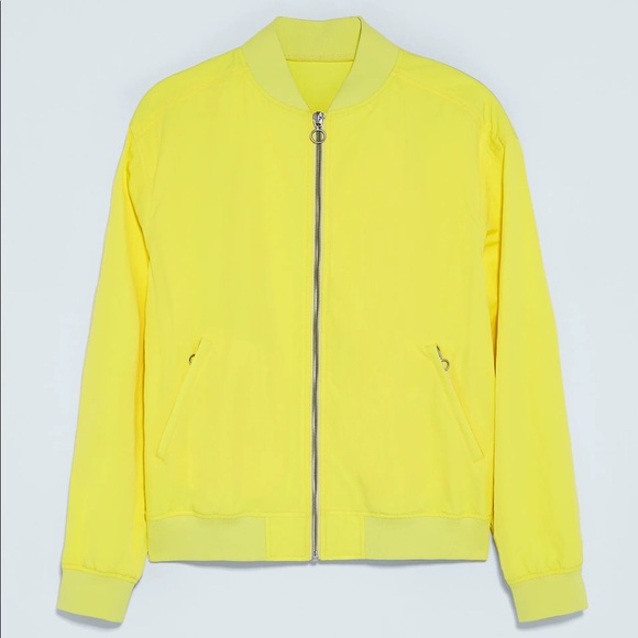 zara man yellow jacket